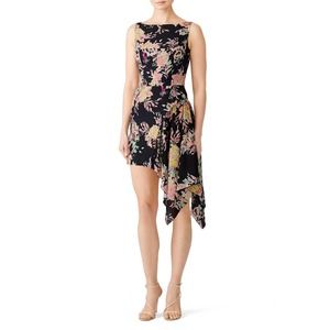 Emanuel Ungaro Rose Fondo Nero Dress Multicolor Size 10